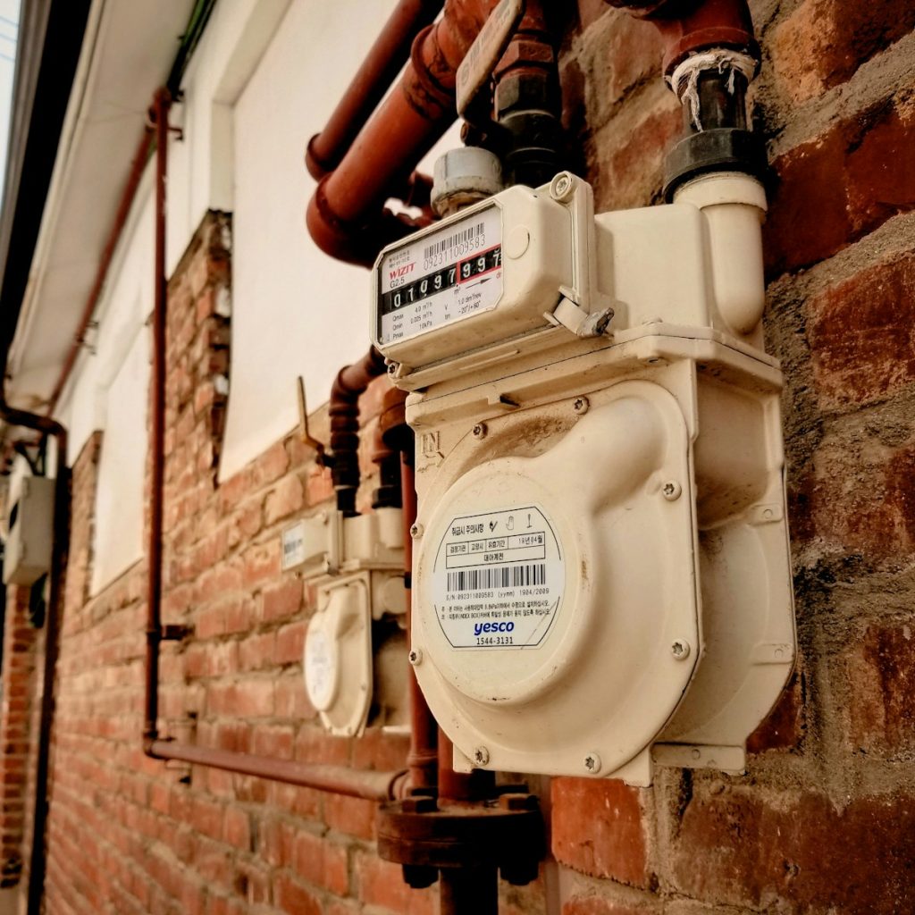beige electric meter